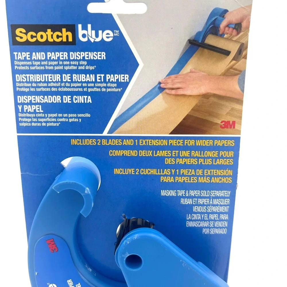 ScotchBlue 3M Tape Paper Dispenser M1000-SBN Blue Painting Masking Tool NEW DIY